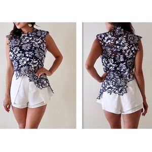 Last Set! 2-piece. MELISSA- 'Perfection' Assymetrical Top with Shorts